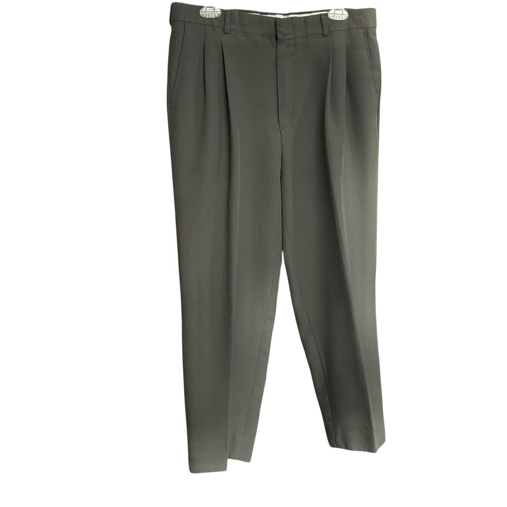 Levi's Travelers‎ Men's Pleated Green Wool Relaxed Dress Pants Size W34 L34